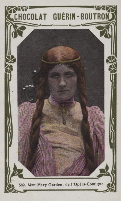 Madame Mary Garden, fra Opera-Comique (farvet foto) af French School