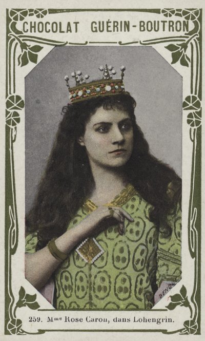 Madame Rose Caron, i Lohengrin (farvet foto) af French School