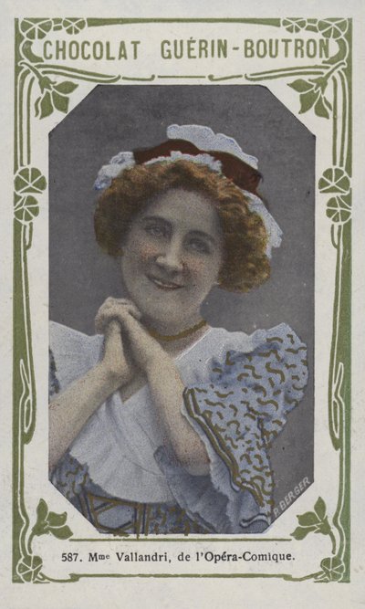 Madame Vallandri, fra Opera-Comique (farvet foto) af French School