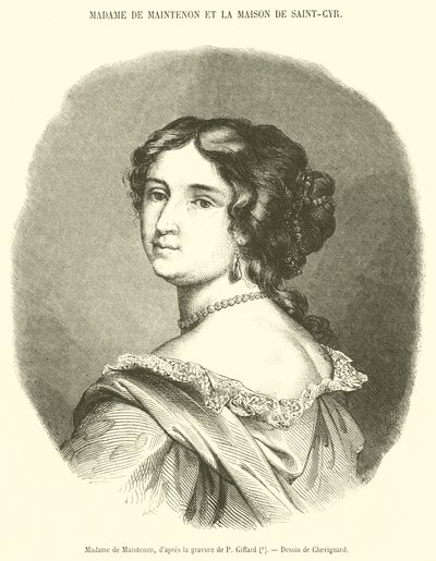 Madame de Maintenon (gravering) af French School