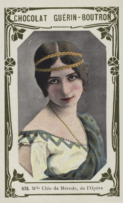 Mademoiselle Cleo de Merode, fra Operaen (farvet foto) af French School
