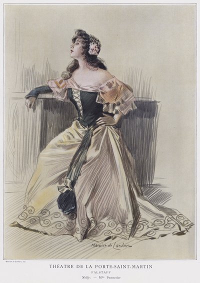 Mademoiselle Pannetier som Nelly i Falstaff af French School