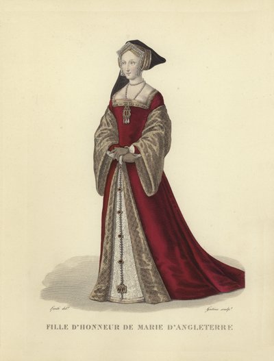 Maria Tudors ærespige, tredje hustru til kong Ludvig XII af Frankrig af French School