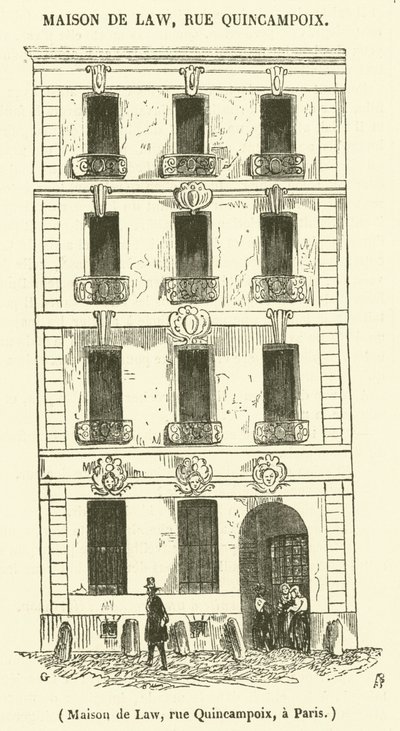House of Law, rue Quincampoix, i Paris (gravering) af French School