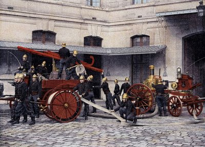 Generelle manøvrer for brandmændene i Paris - i "Album militaire"" - Brandmænd af French School