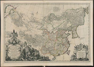 Kort over Kina, af French School