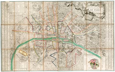 Kort over Paris af French School