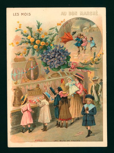 Marts og april (chromolitho) af French School