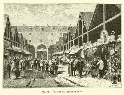 Marche du Temple i 1840 af French School