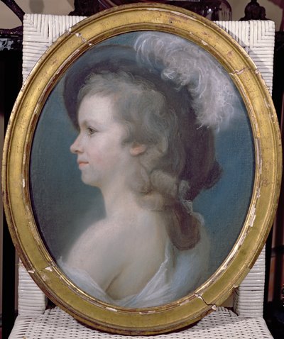 Marie Anne Paulze (1758-1836) som ung pige af French School
