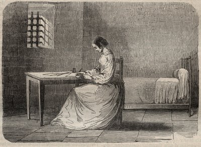 Marie Fortunee Capelle, Marie Lafarge (Madame) (1816-1852) Fransk kriminel i sit fængsel - Indgravering i "Causes celebres de tous les peuple" af Armand Fouquier (1817-18?) 1858-1867 - privat samling af French School