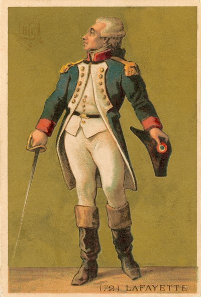 Marquis de Lafayette af French School