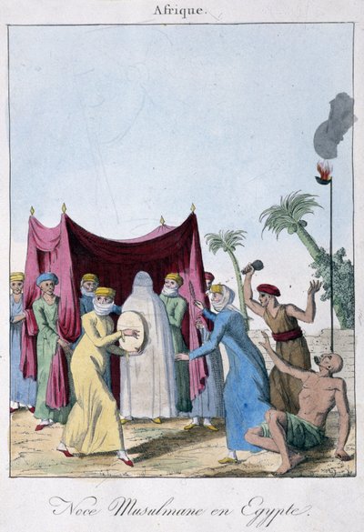 Muslimsk ægteskab i Ægypten - i "" Folkenes manerer og skikke", red. Hocquart, Paris af French School