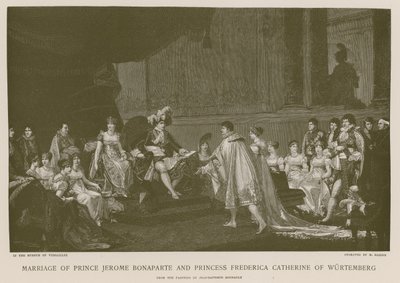 Ægteskab mellem prins Jerome Bonaparte og prinsesse Frederica Catherine af Würtemberg af French School