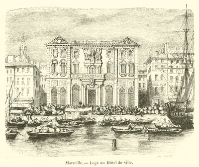 Marseille, rådhus (gravering) af French School