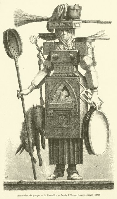 Græske maskerader, La Vivandiere (gravering) af French School