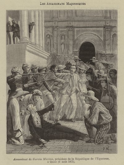 Frimurermord (gravering) af French School