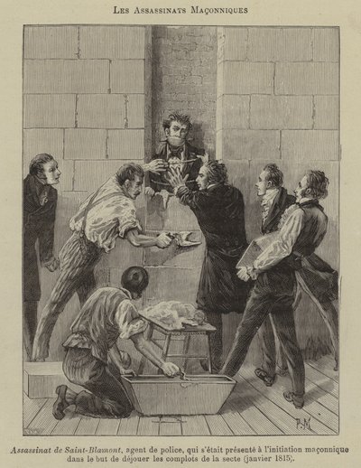 Frimurermord (gravering) af French School