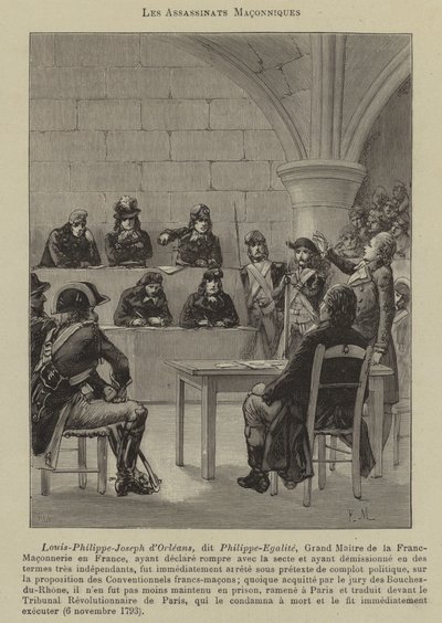 Frimurermord (gravering) af French School