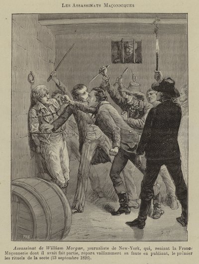 Frimurermord (gravering) af French School