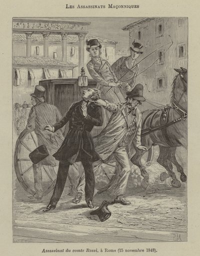 Frimurermord (gravering) af French School