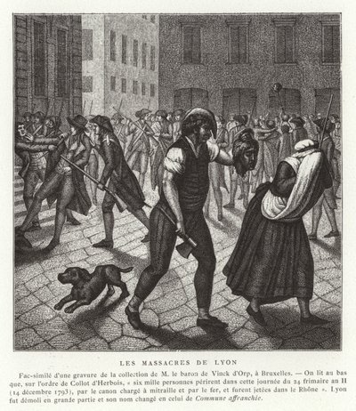 Massakrer i Lyon, den franske revolution, december 1793 af French School