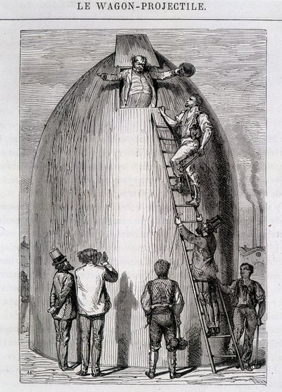Maston havde fedet - i Fra jorden til månen af ​​Jules Verne af French School