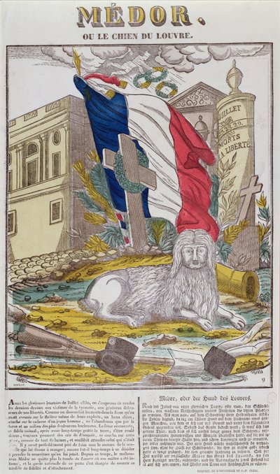 Medor, Louvres trofaste hund, ca. 1831 af French School