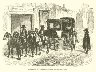 Møde mellem Napoleon og Maria Louisa (gravering) af French School