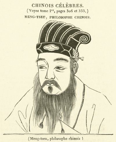 Meng-tzu, kinesisk filosof (gravering) af French School