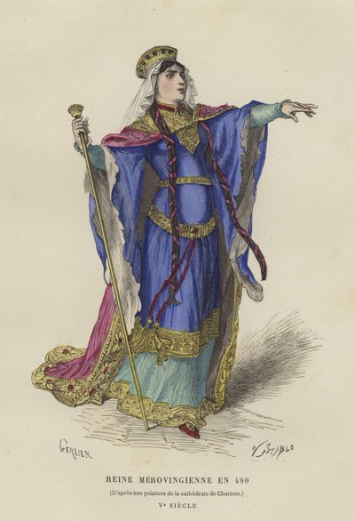 Merovingerdronning, 480 af French School