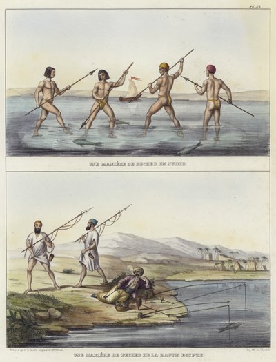 Fiskerimetoder i Nubien og Egypten af French School