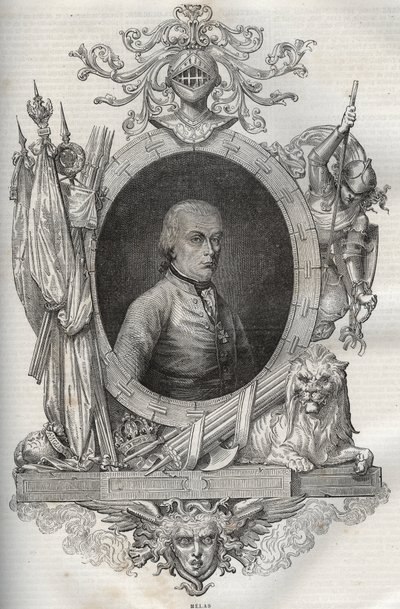 Michael Friedrich Benedikt baron von MELAS (1729-1806), feltmarskal - - New National Encyclopedia af Maurice La Charest - 1870 - af French School