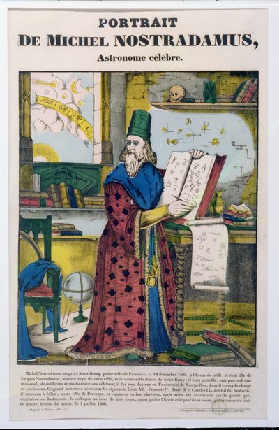 Michel Nostradame (Nostradamus) (1502-66) c.1840 af French School