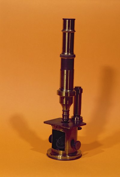 Mikroskop tilhørende Louis Pasteur (1811-95) (metal) af French School