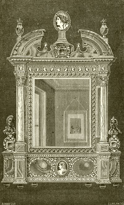 Spejl af Mary de Medici af French School