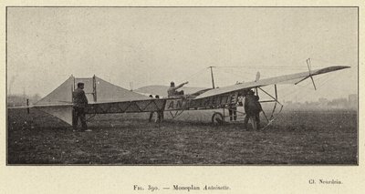 Monoplan Antoinette (gravering) af French School