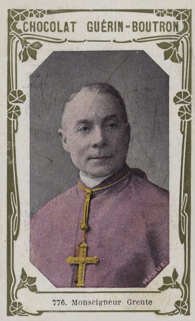 Monseigneur Grente (farvet foto) af French School