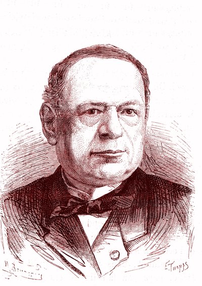 Moritz Hermann Von Jacobi (1801-1874), russisk ingeniør og fysiker (galvanisering, elektriske motorer). Indgravering 1867 af French School