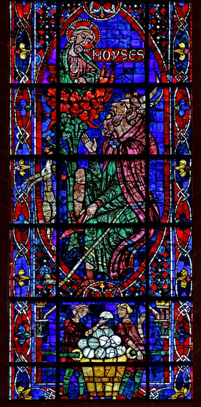 Moses og den brændende busk (w102) af French School