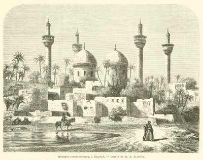 Moskee Imam-Moussa, en Bagdad (gravering) af French School
