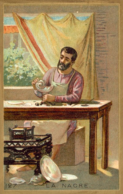 Perlemor (chromolitho) af French School