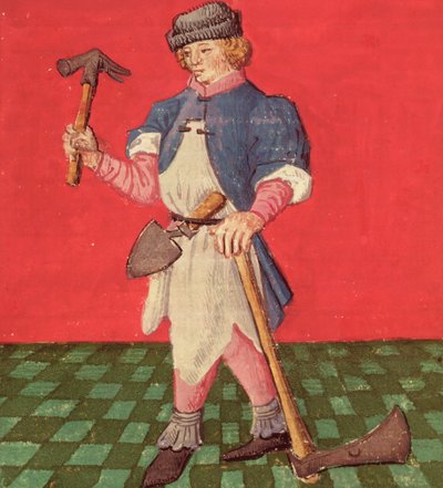 Ms.3066 fol.42 v Smeden, fra Le Livre des Echecs Moralises af Jacques de Cessoles af French School