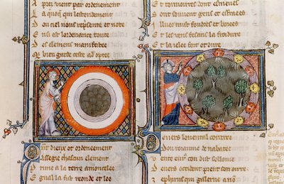 Ms 1044 fol.17v Skabelsen, fra Ovide Moralise skrevet af Chretien Legouais af French School