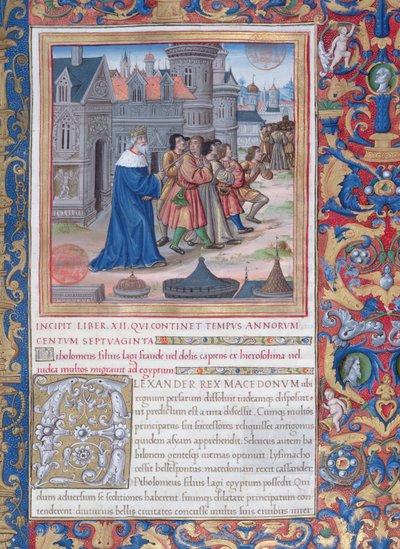 Fru 1581 f. 228 Illustration fra bog XII (Fra Alexander den Stores død til Judas Maccabaeus
