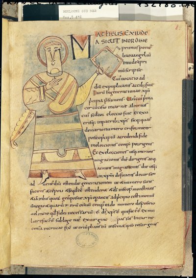 Fru 18 f.8 St. Matthæus Evangelisten af French School