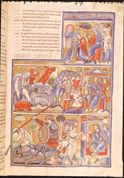 Ms 1 f.93r Historien om David, fra Souvigny-bibelen af French School