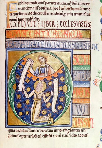 Ms 1 fol.235 Prædikerens Bog, fra Souvigny-bibelen af French School