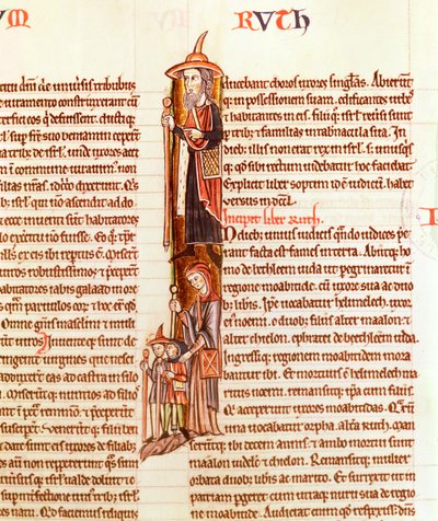 Fru 21 fol.97 Ruth og Boaz, fra en bibel af French School