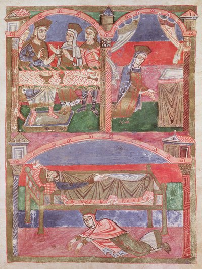 Ms 250 f.24r St. Radegund (518-87) ved Clothar I